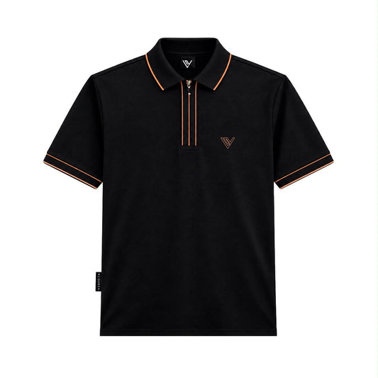 LRN POLO BLACK & ORANGE